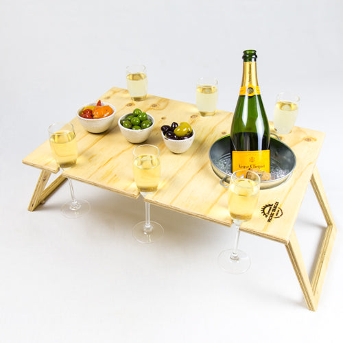 Banquet natural folding picnic table with ice bucket | Queensland Sustainable Market
