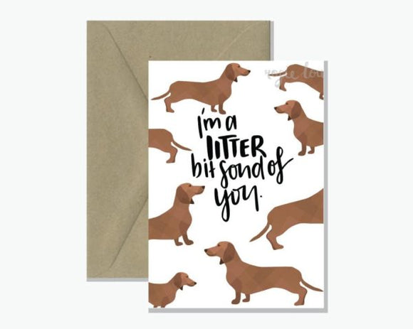 Litter bit fond of you - Greeting Card | Queensland Sustainable Market