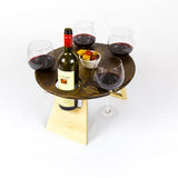 Round chocolate 2 tone wine/picnic table | Queensland Sustainable Market