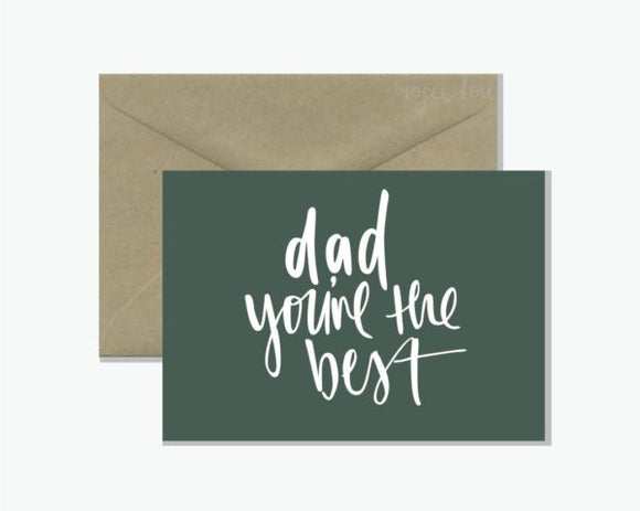 Dad you're the best greeting card from Queensland Sustainable Market